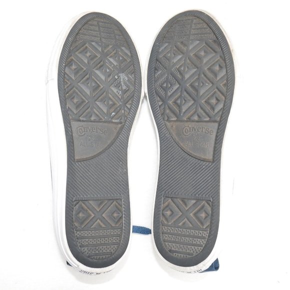 Converse Chuck Taylor All Star Leather Low Tops Boys Size 4 Blue Yellow 662300C - Picture 6 of 8